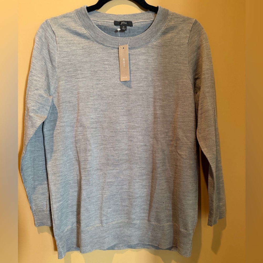 J. Crew NEW Tippi Sweater Grey Women's Medium 100% Merino Wool